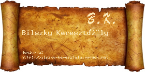 Bilszky Keresztély névjegykártya